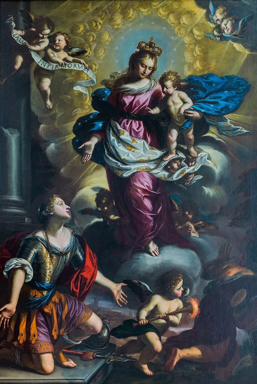 1635-Francesco Paglia - Allegoria della città di Brescia che prega la Vergine Maria con il Bambino affinché la liberi dalla peste